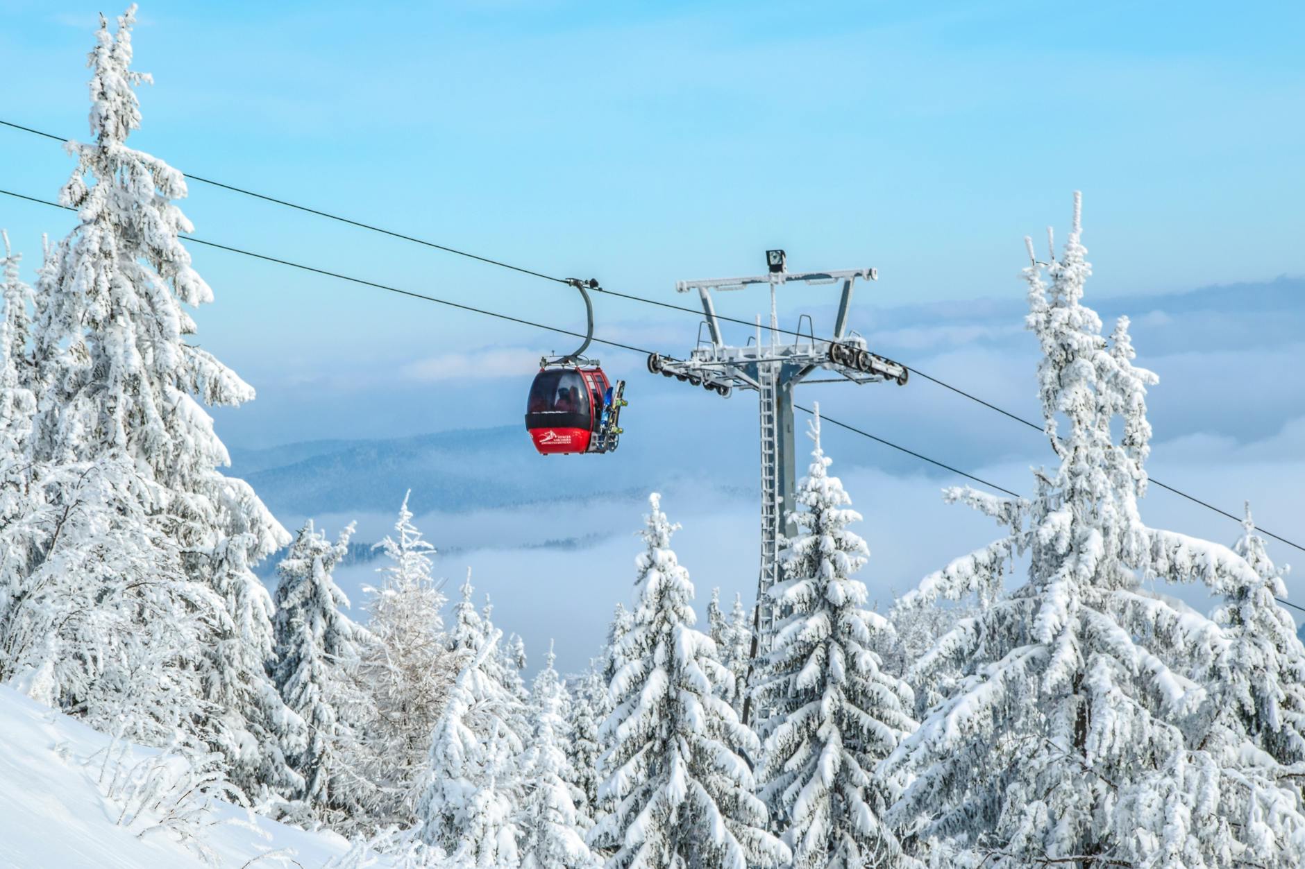 red cable car