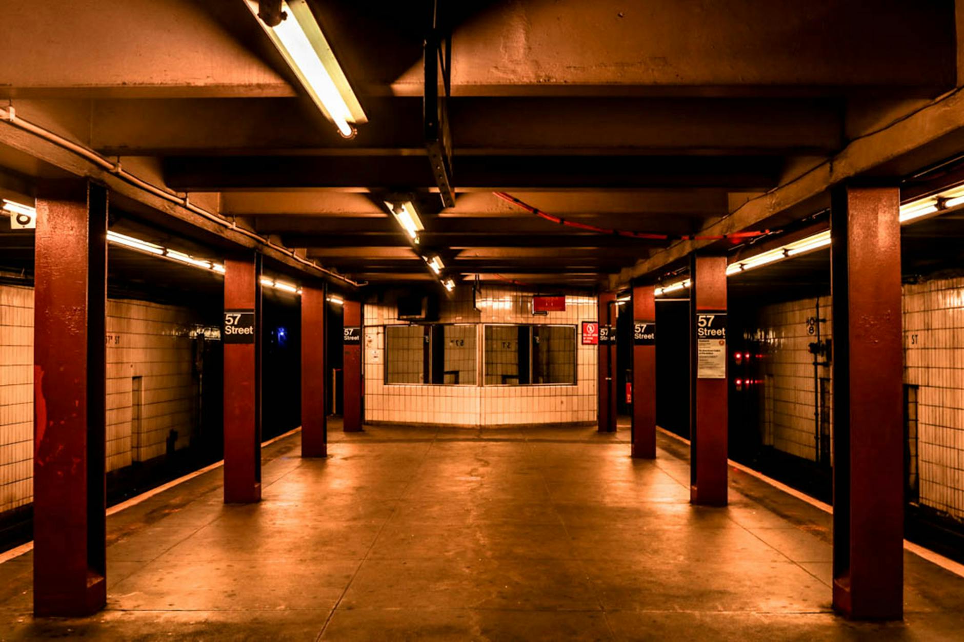 photo of empty subway station