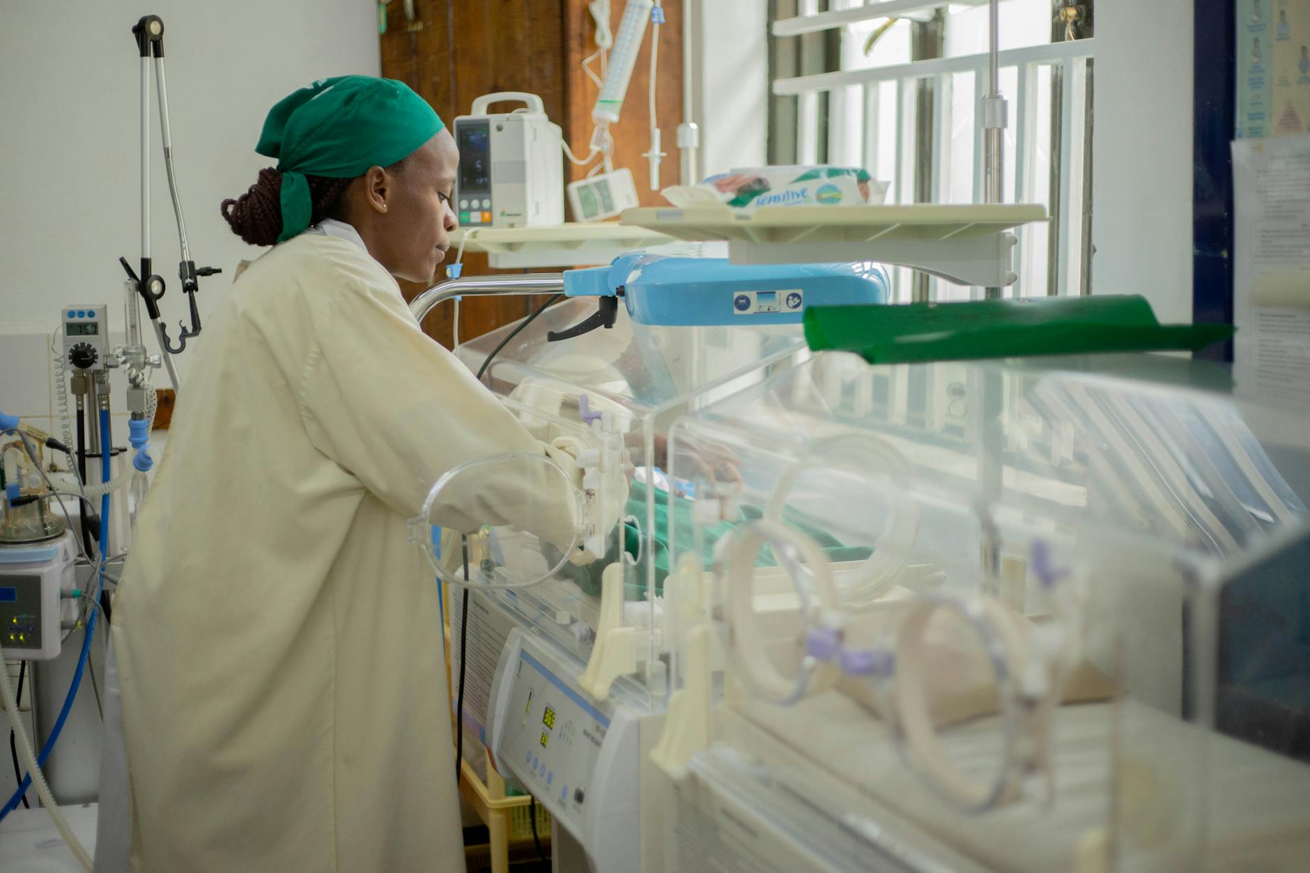 neonatal care in a modern hospital setting